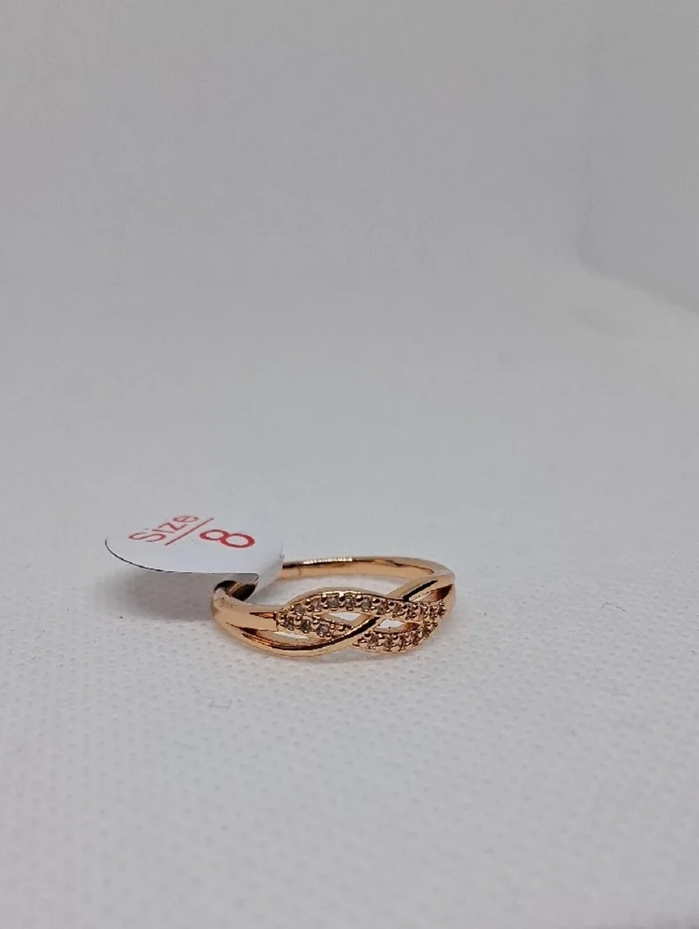 Rose Gold-Filled Infinity Twist Ring - Size 8